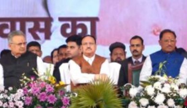 जनादेश परब कार्यक्रम में शामिल हुए केंद्रीय मंत्री जेपी नड्डा