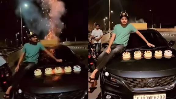 CG: सड़क पर कार खड़ी कर काटा जन्मदिन का केक, जश्न मनाने वाले 7 लोग गिरफ्तार