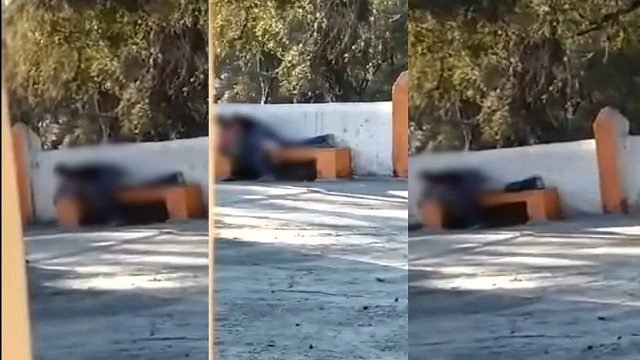 मंदिर परिसर में ही करने लगे शर्मनाक हरकत, प्रेमी प्रेमिका का कुर्सी पर सेक्स करने का वीडियो हुआ वायरल