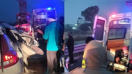एक्सप्रेसवे पर दर्दनाक हादसा, 4 लोगों की मौत, कार को कई किलोमीटर तक घसीटता ले गया ट्रक