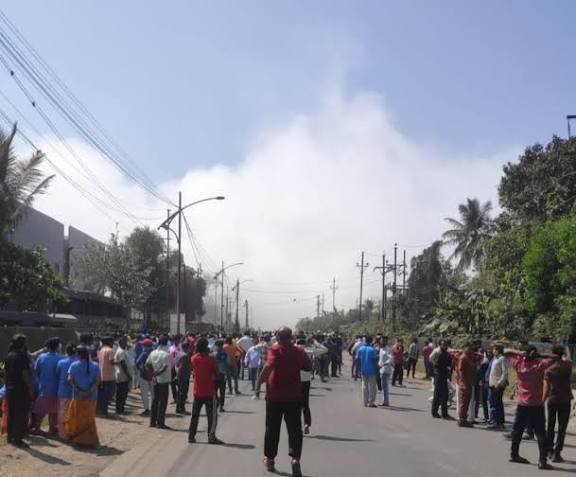 केमिकल फैक्ट्री से ‘ओलियम गैस’ का रिसाव, 2 किमी तक फैली जहरीली धुंध