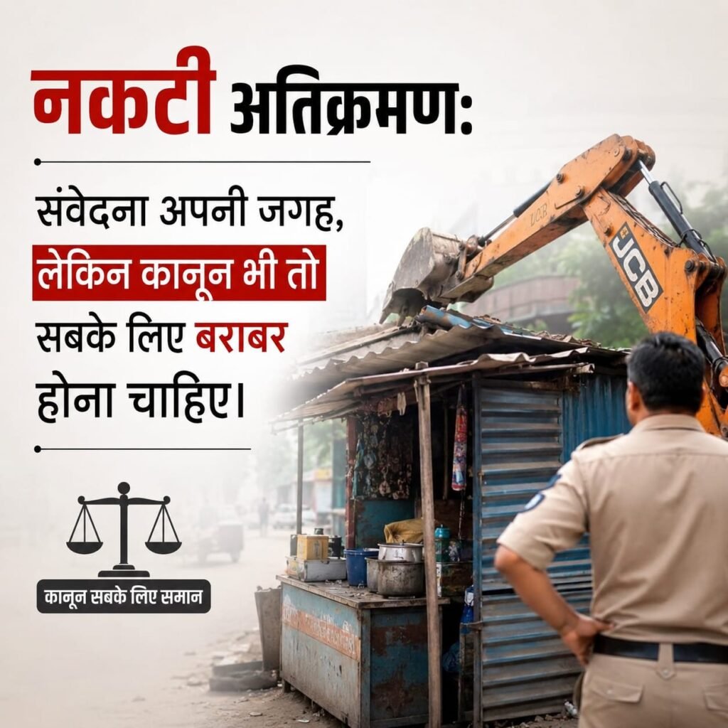 नकटी अतिक्रमण: 14 करोड़ की सरकारी जमीन पर कब्जा, फिर भी “गरीबी” का ढोंग?