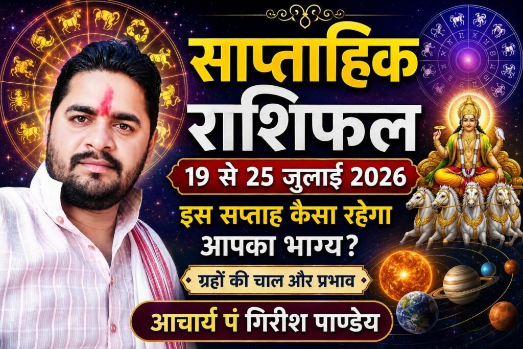 साप्ताहिक राशिफल (19 से 25 जुलाई 2026): इस सप्ताह कैसा रहेगा आपका भाग्य और आकाश मंडल में ग्रहों की चाल?