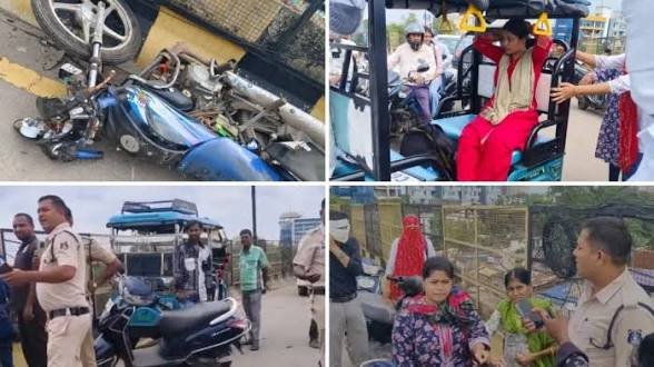 CG: बेकाबू कार का कहर, आधा दर्जन लोगों को कुचला; महिला ड्राइवर वाहन लेकर फरार