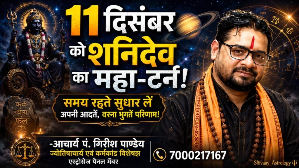 “11 दिसंबर की तारीख क्यों है शनिदेव का महा-टर्न: समय रहते सुधार लें अपनी आदतें या भुगतें परिणाम!”